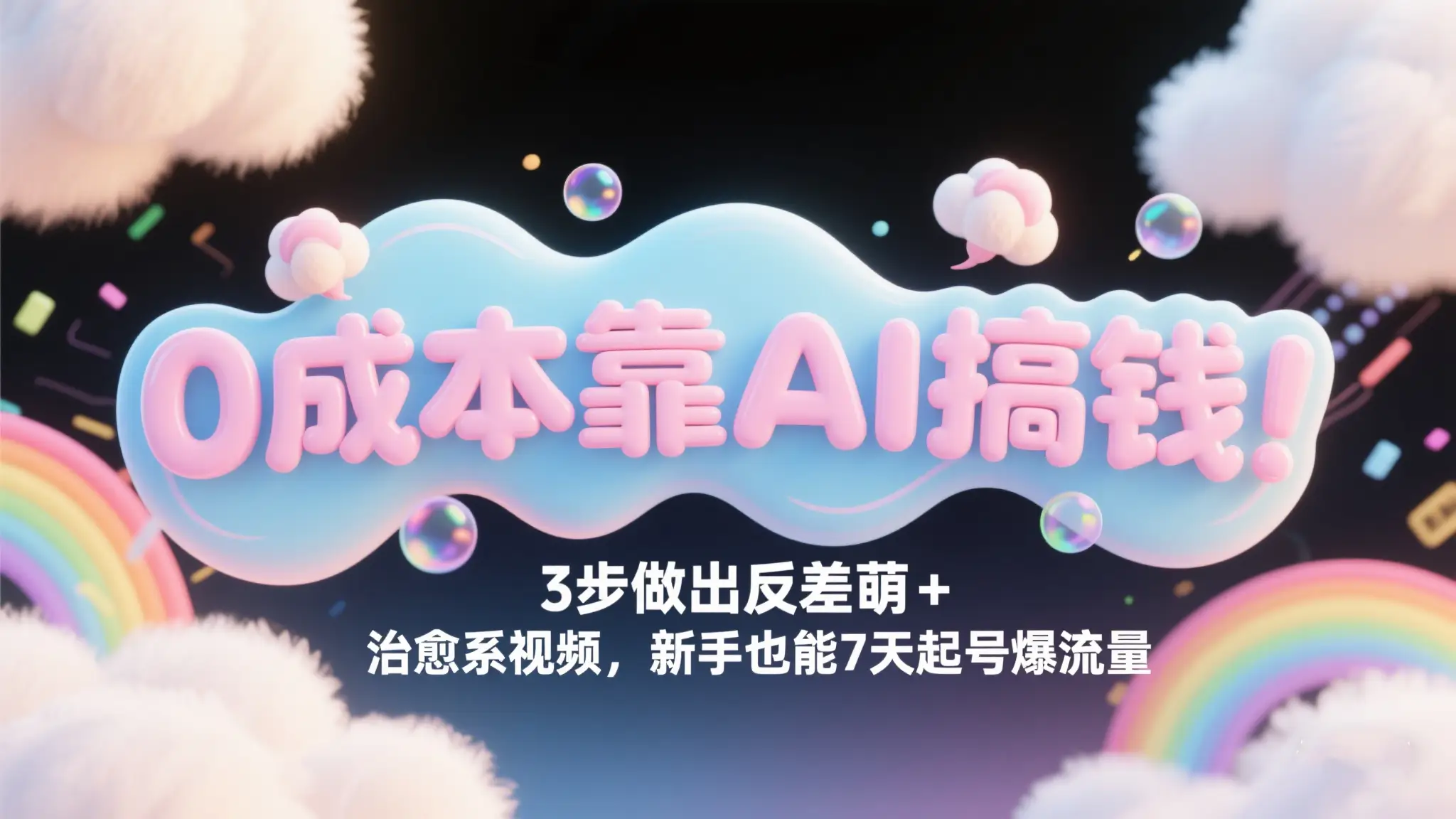 0成本靠AI搞钱!3步做出反差萌+治愈系视频,新手也能7天起号爆流量,单日变现1000+-创客之家