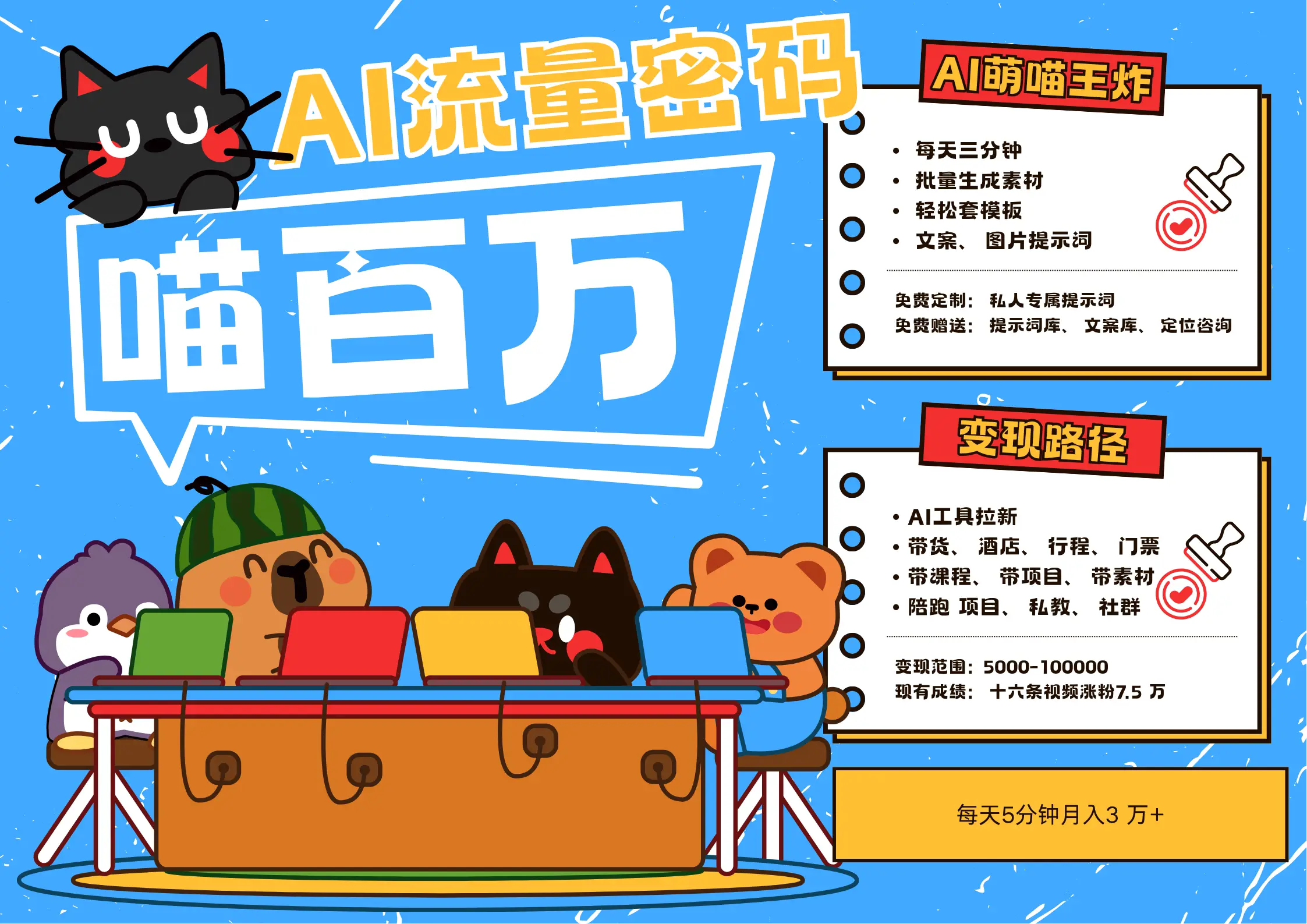 AI+宠物+旅行2025最火流量密码 轻松用AI宠物做文旅账号 可带货,带酒店,可以带行程,旅行社 小白三分钟学会 N种变现渠道 月入五位数  管道收益-创业猫 AI+宠物+旅行2025最火流量密码 轻松用AI宠物做文旅账号 可带货,带酒店,可以带行程,旅行社 小白三分钟学会 N种变现渠道 月入五位数  管道收益-创业猫
