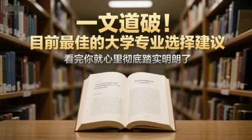 【精】付费文章:一文道破!目前最佳的大学专业选择建议,看完你就心里彻底踏实明朗了-创客之家