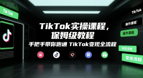 【精】TikTok实操课程,保姆级教程,手把手带你跑通TikTok变现全流程-创客之家
