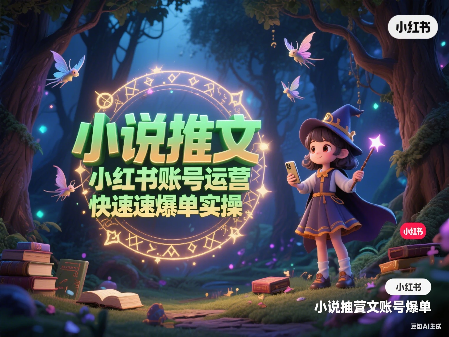 小说推文  小红书账号运营快速爆单实操-创客之家