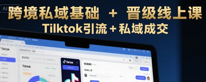 【精】跨境私域基础+晋级线上课,Tilktok引流+私域成交-创客之家