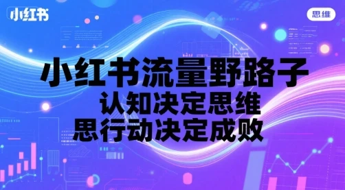 【精】小红书流量野路子,认知决定思维,思维决定行动,行动决定成败-创客之家