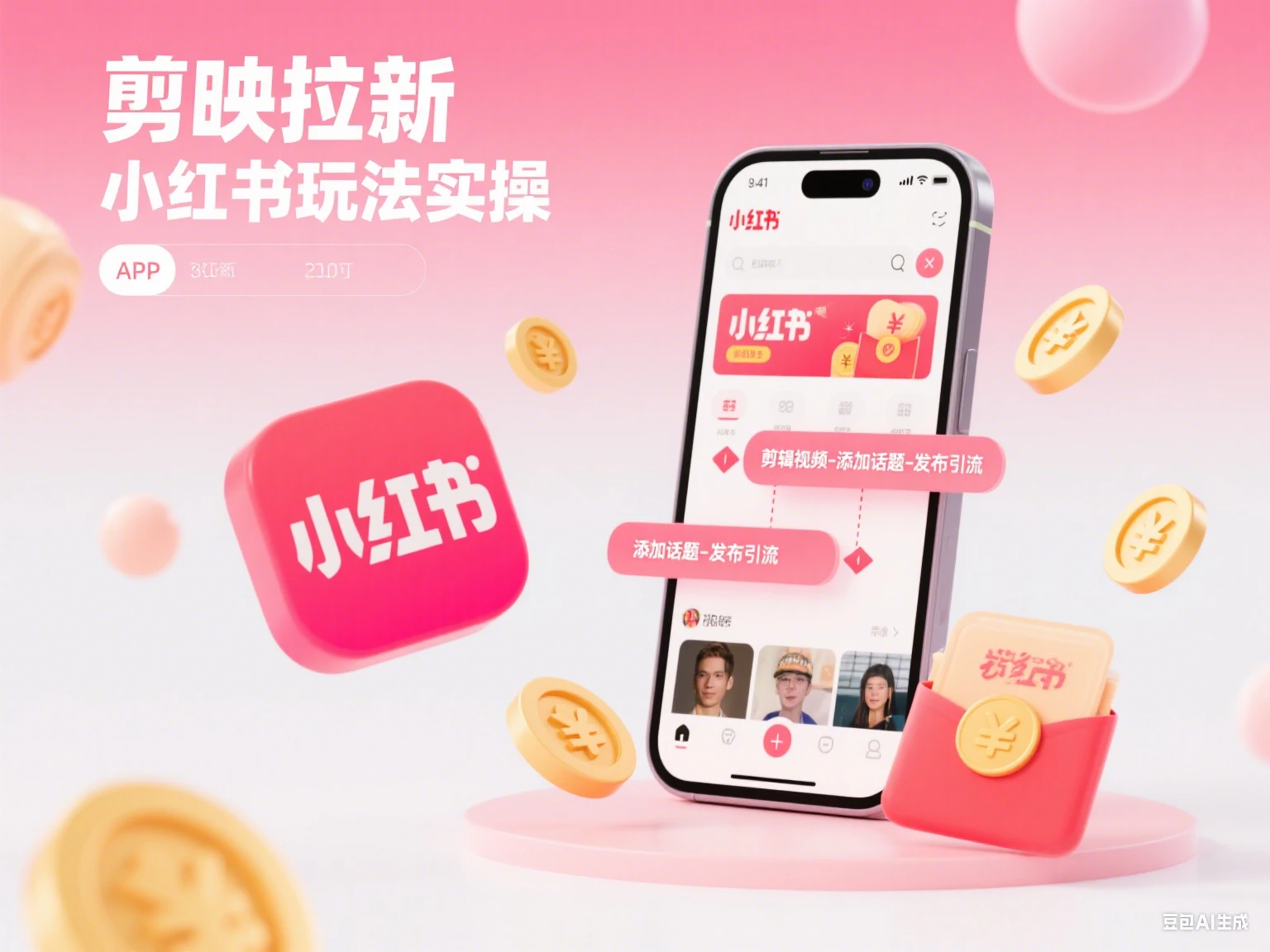 剪映拉新 小红书玩法实操-创客之家