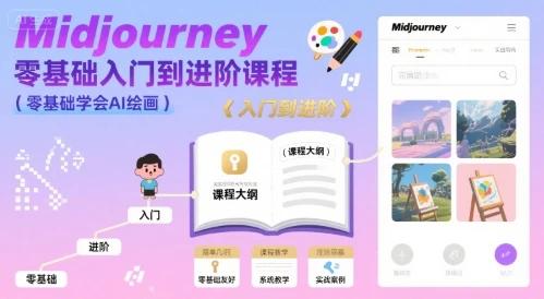 【精】midjourney零基础入门到进阶课程,零基础学会AI绘画-创客之家
