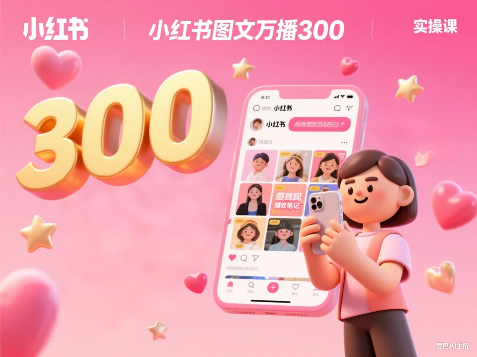 小红书图文 万播300实操课-创客之家