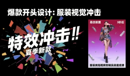 【精】服装类短视频剪辑实战速成课,30天掌握算法适配剪辑术,完播率提升25%-创客之家