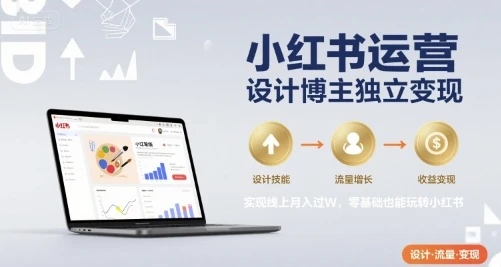 【精】小红书运营设计博主独立变现,实现线上月入过W,零基础也能玩转小红书-创客之家