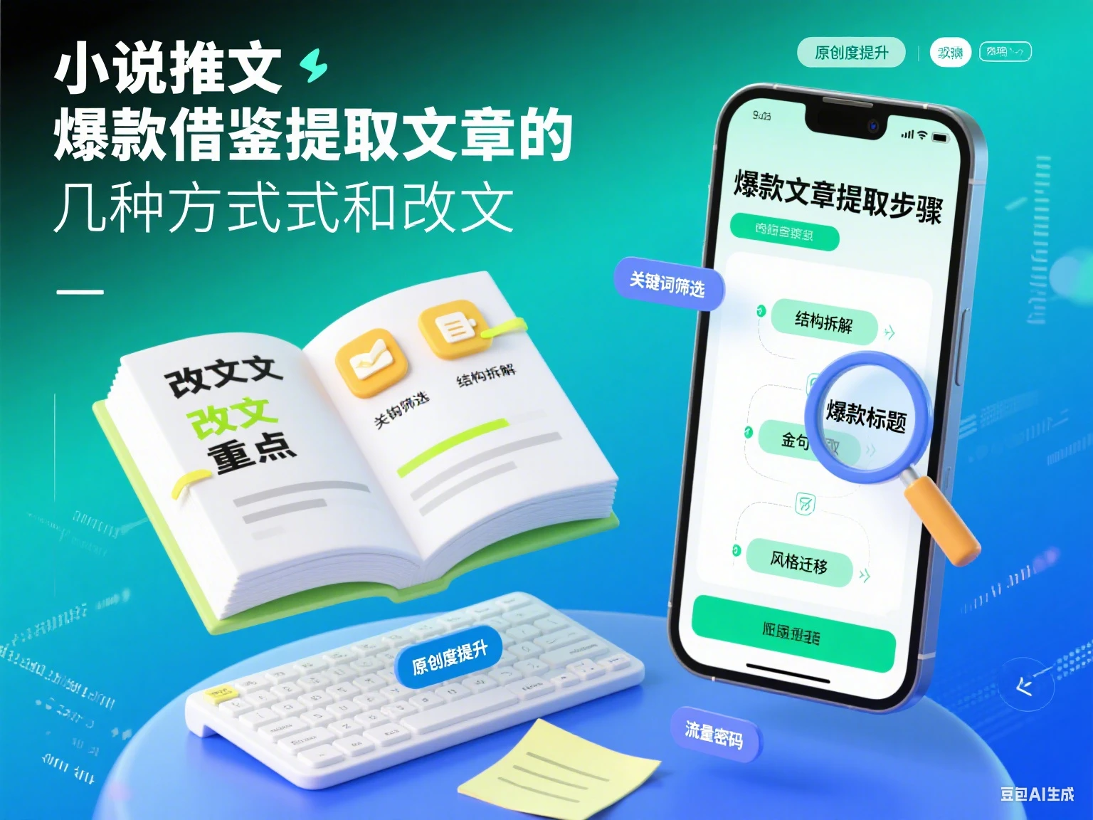 小说推文 爆款借鉴提取文章的几种方式和改文-创客之家