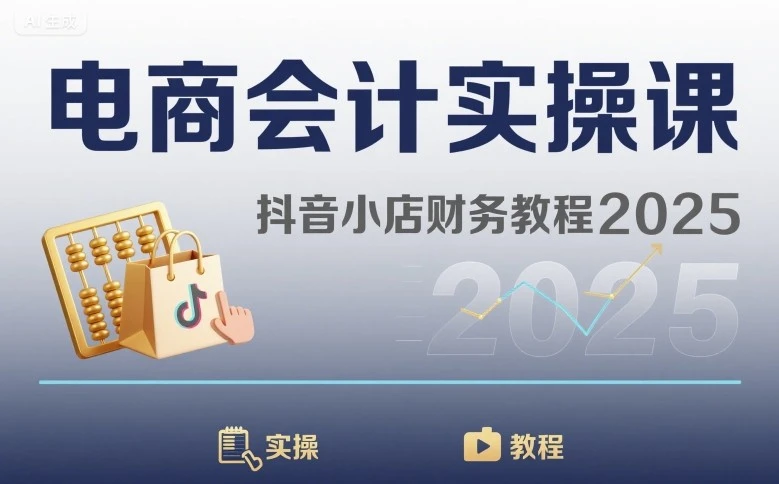 【精】电商会计实操课-抖音小店财务教程2025-创客之家