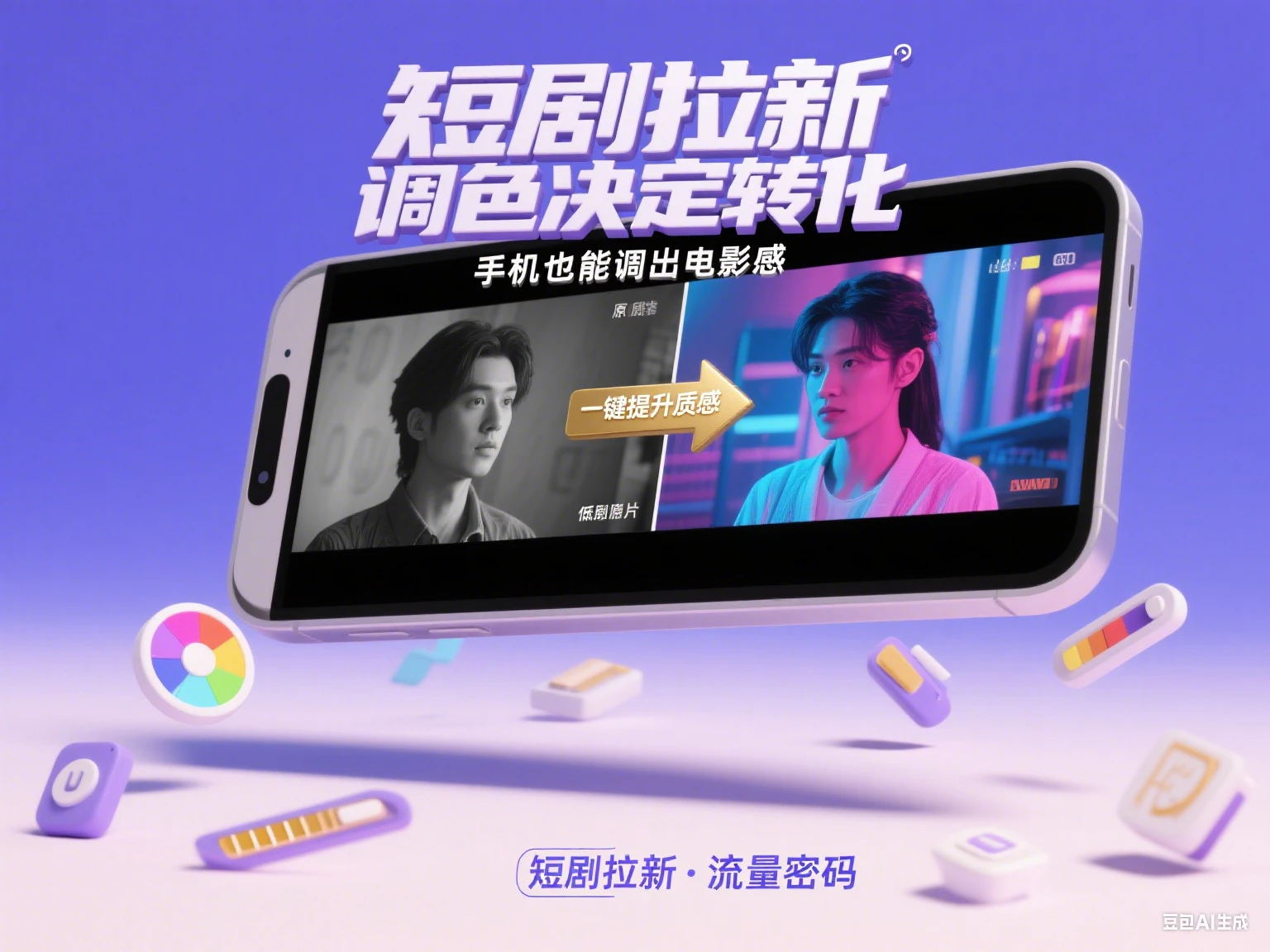 短剧拉新 视频调色实操课-创客之家