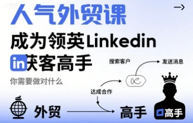 【精】人气外贸课-成为领英Linkedin获客高手,你需要做对什么-创客之家