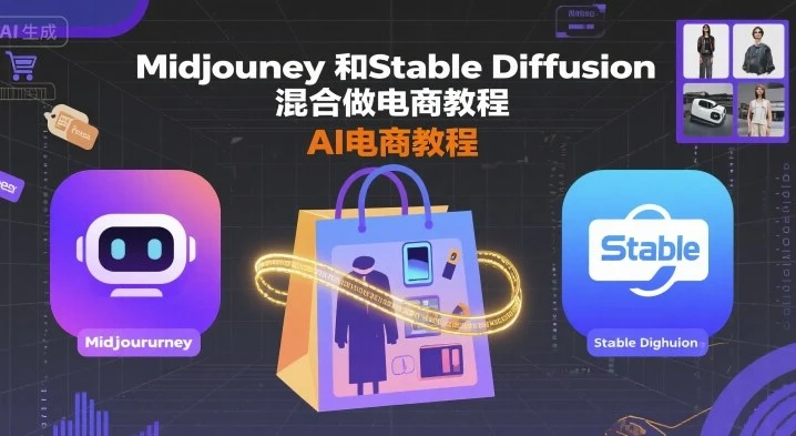 【精】Midjourney和Stable Diffusion混合做电商教程-ai电商教程-创客之家
