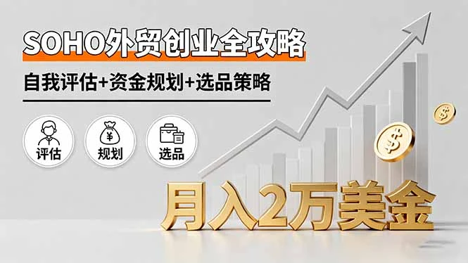 【精】SOHO外贸创业全攻略,自我评估+资金规划+选品策略,月入2万美金-创客之家