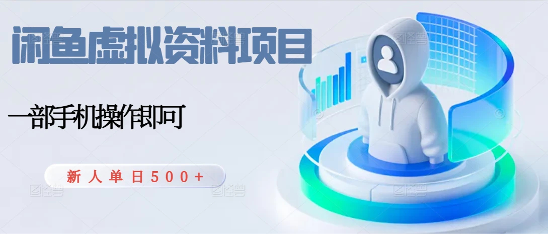闲鱼虚拟资料项目,每天一小时,新人日入500+-创客之家