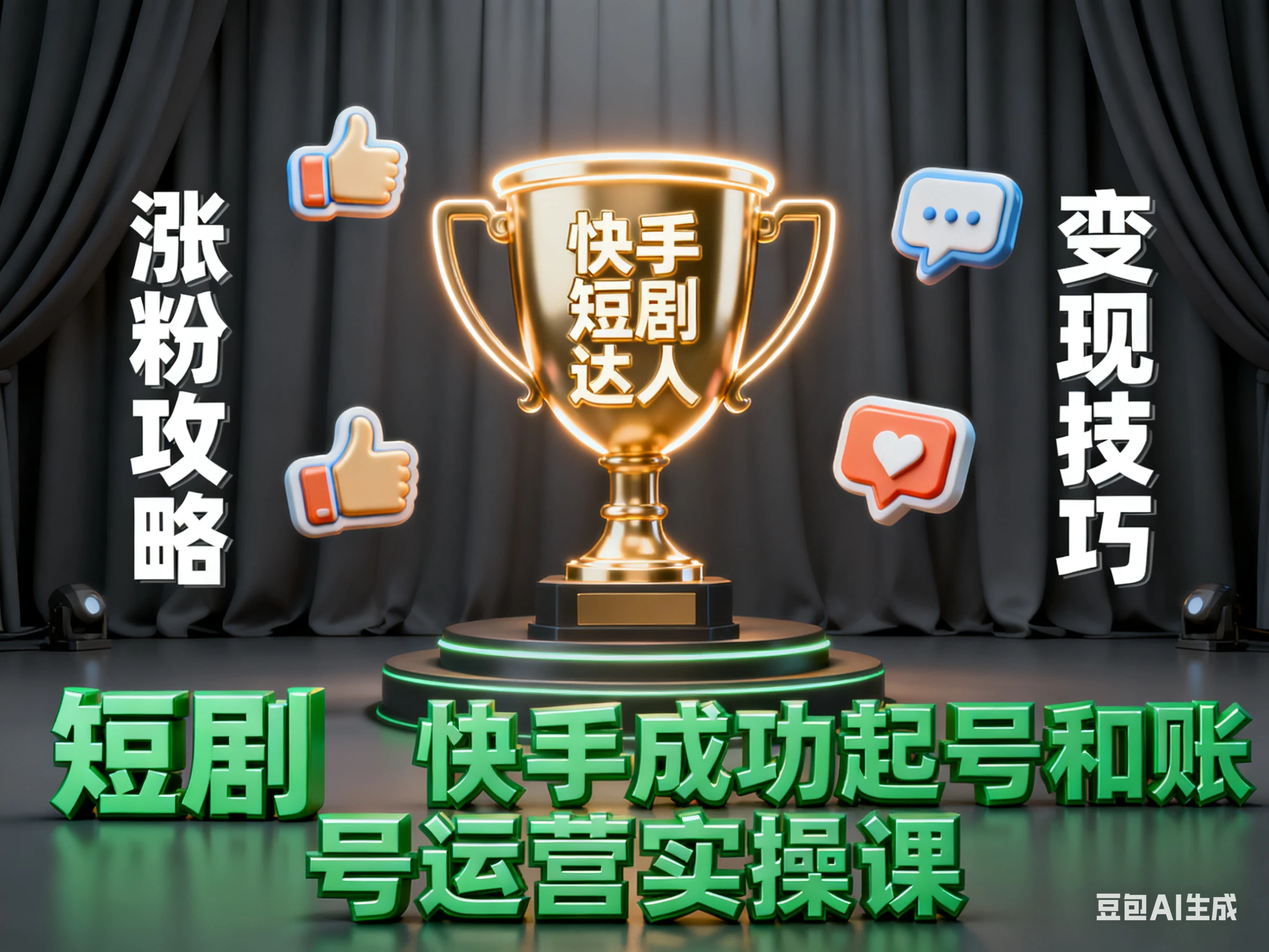 短剧 快手成功起号和账号运营实操课-创客之家