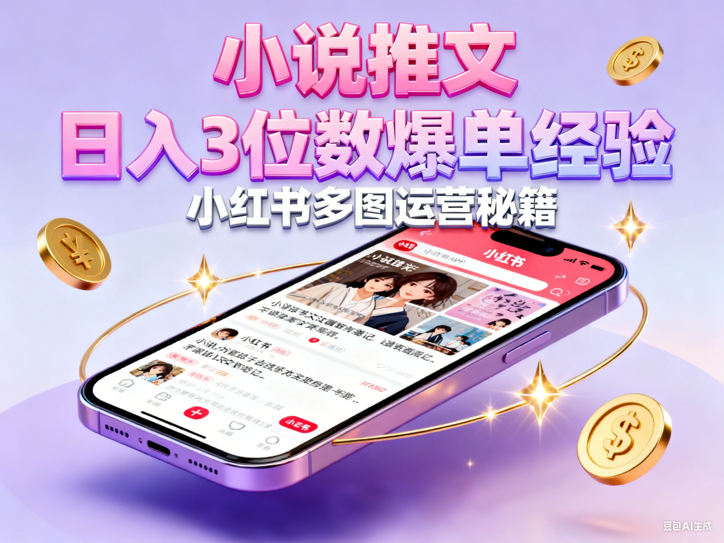 小说推文 小红书多图每天稳定3位数收益爆单大佬经验分享-创客之家