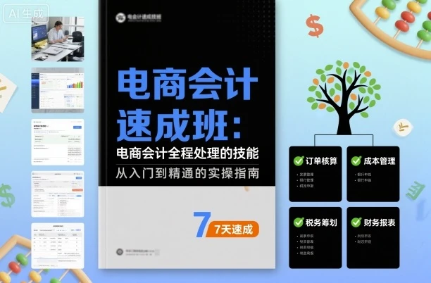 【精】电商会计速成班,电商会计全程处理的技能-创客之家