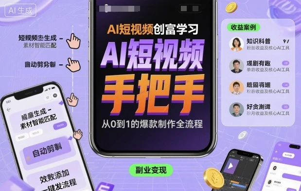 【精】AI短视频创富学习,手把手教会你制作AI短视频-创客之家