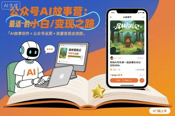 【精】公众号ai故事营,最适合小白的自媒体变现之路-创客之家