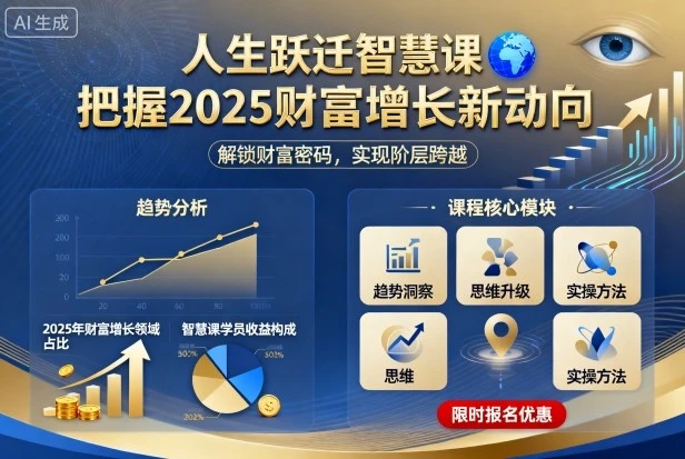 【精】人生跃迁智慧课,把据2025财富增长新动向-创客之家