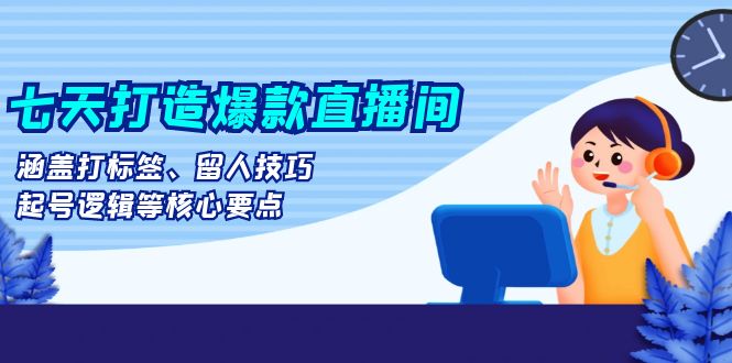 (13382期)七天打造爆款直播间:涵盖打标签、留人技巧、起号逻辑等核心要点-创客之家