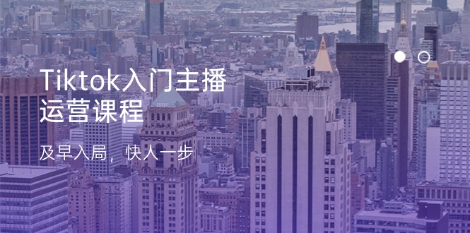 Tiktok入门主播运营课程,及早入局,快人一步(11节)-创客之家