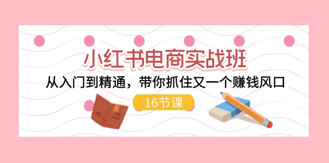 小红书电商实战班,从入门到精通,带你抓住又一个赚钱风口(17节)-创客之家