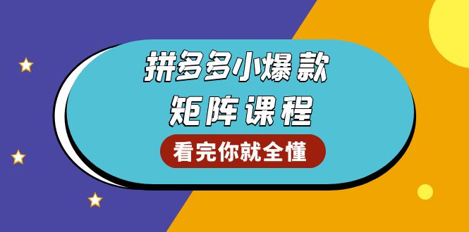 (13699期)拼多多爆款矩阵课程:教你测出店铺爆款,优化销量,提升GMV,打造爆款群-创客之家