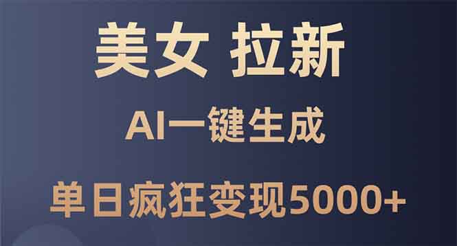 （13866期）美女暴力拉新，通过AI一键生成，单日疯狂变现5000+，纯小白一学就会！-创客之家