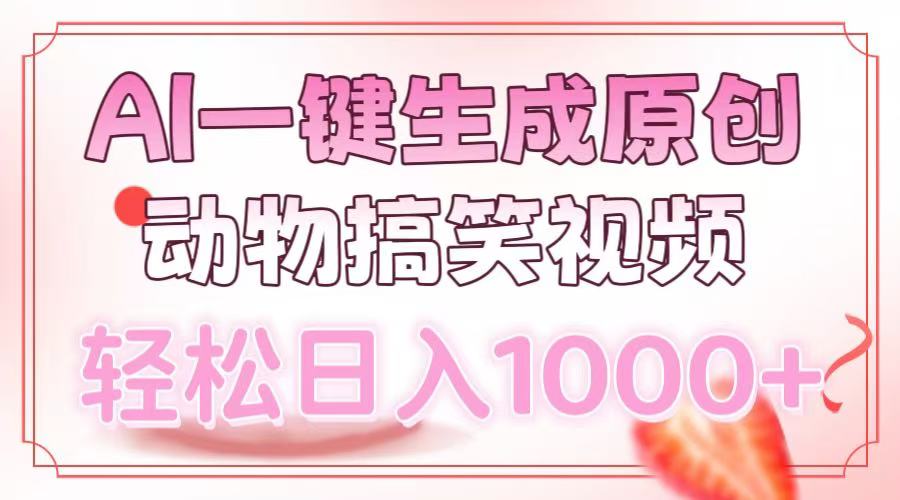 （13884期）AI一键生成原创动物搞笑视频，轻松日入1000+-创客之家