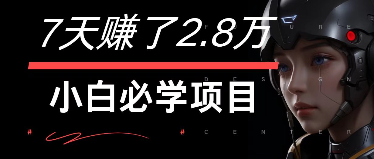 7天赚了2.8万!每单利润最少500+,轻松月入7万+小白有手就行-创客之家