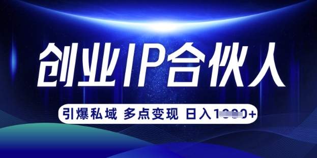 云帆·创业ip合伙人打造3.0,从0到1教你做网创,实现月入过W-创客之家