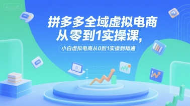拼多多全域虚拟电商从零到1实操课，小白虚拟电商从0到1实操到精通-创客之家