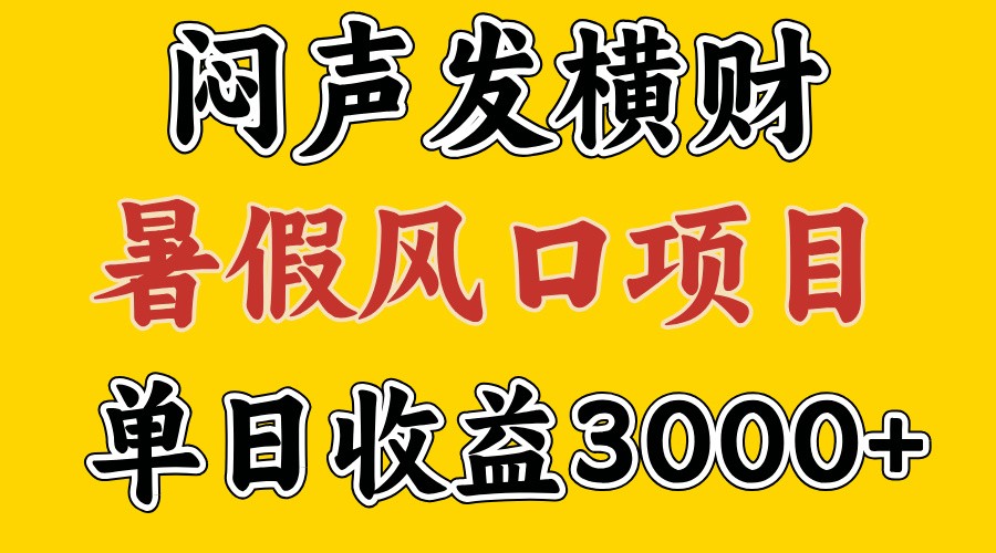 30天赚了7.5W 暑假风口项目,比较好学,2天左右上手-创客之家