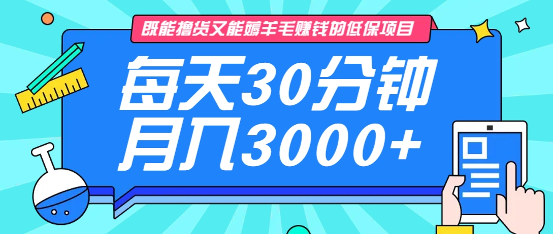 既能撸货又能赚钱的长期低保项目,每天30分钟,多号百分百稳定月入3000+!-创客之家