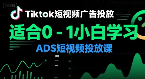 【精】Tiktok短视频广告投放，适合0-1小白学习ADS短视频投放课-创客之家