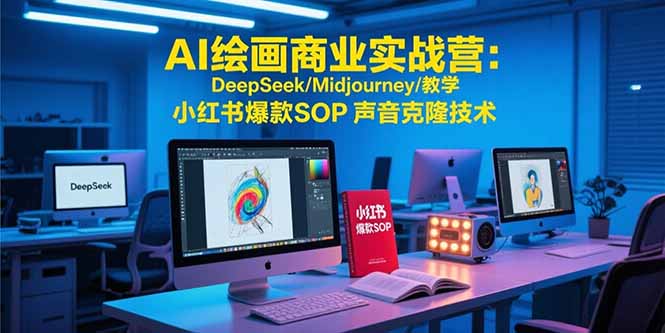 AI绘画商业实战营:DeepSeek/Midjourney/教学 小红书爆款SOP 声音克隆技术-创客之家