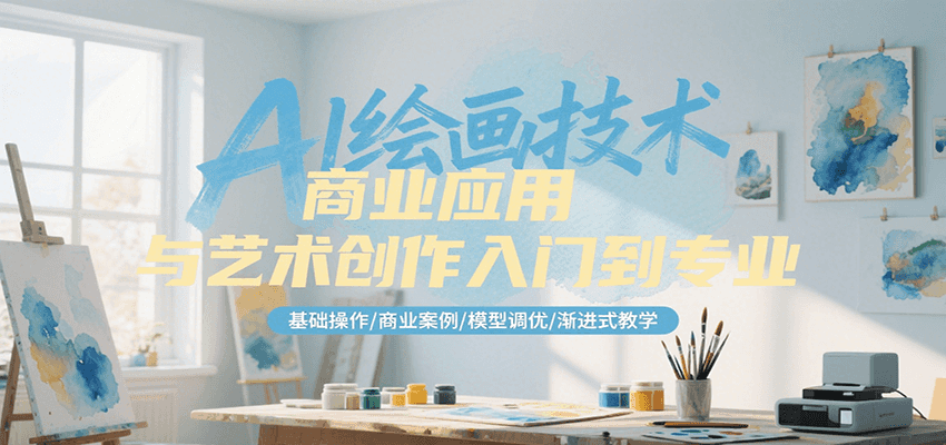 AI绘画技术商业应用与艺术创作入门到专业,基础操作/商业案例/模型调优/渐进式教学-创客之家