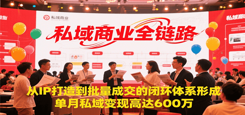 私域商业全链路,从IP打造到批量成交的闭环体系形成,单月私域变现600万-创客之家