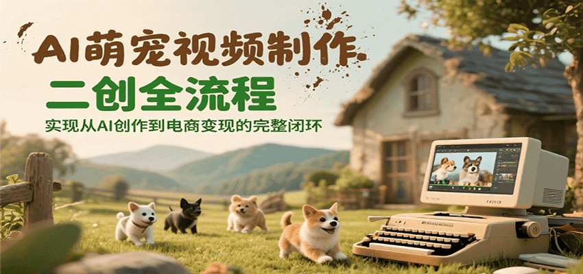 AI萌宠视频制作二创全流程,实现从AI创作到电商变现的完整闭环-创客之家
