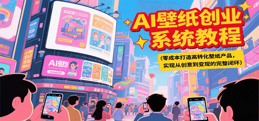 AI壁纸创业系统教程,零成本打造高转化壁纸产品,实现从创意到变现的完整闭环-创客之家