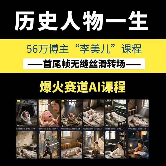 图片[1]-AI历史人物短视频创作，含IP打造、首尾帧无缝转场、智能体视频制作等核心教学内容-创客之家