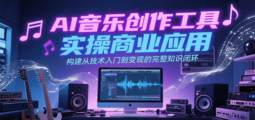 AI音乐创作工具实操商业应用,构建从技术入门到变现的完整知识闭环-创客之家
