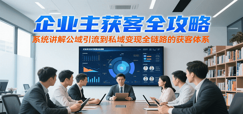 企业主获客全攻略,系统讲解公域引流到私域变现全链路的获客体系-创客之家