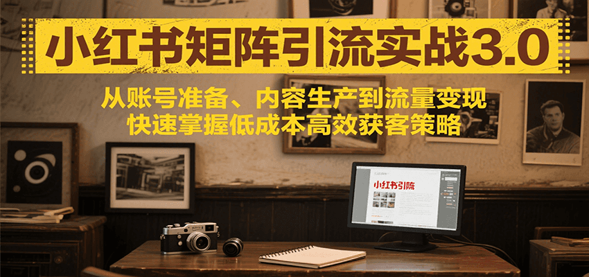 小红书矩阵引流3.0,从账号准备、内容生产到流量变现,快速掌握低成本高效获客策略-创客之家