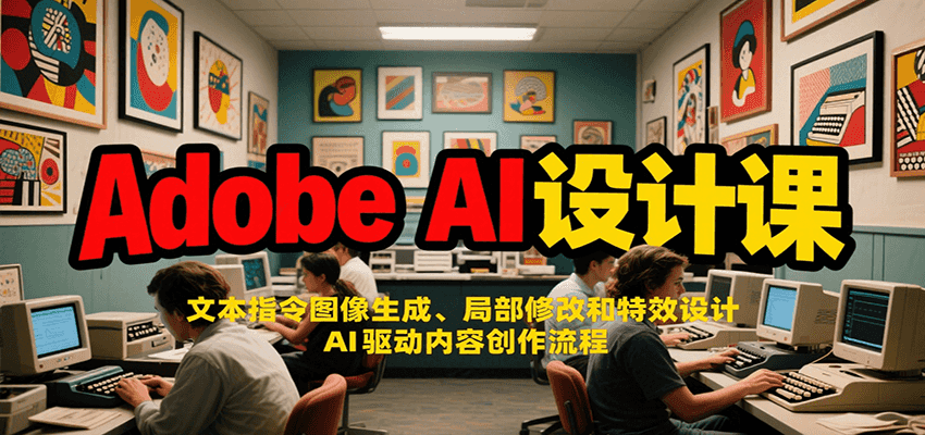 Adobe AI设计课:文本指令图像生成、局部修改和特效设计,AI驱动内容创作流程-创客之家