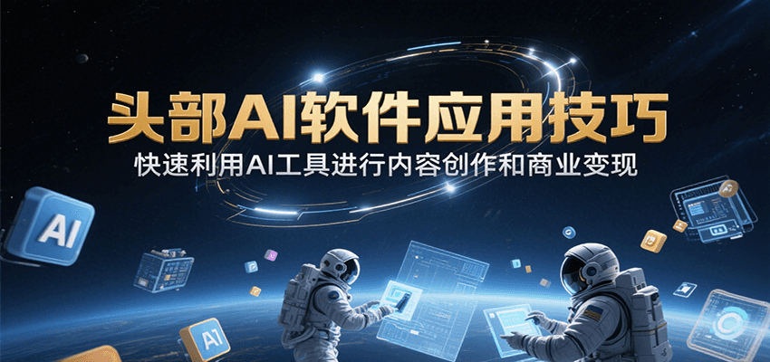 头部AI软件应用技巧,快速利用AI工具进行内容创作和商业变现-创客之家