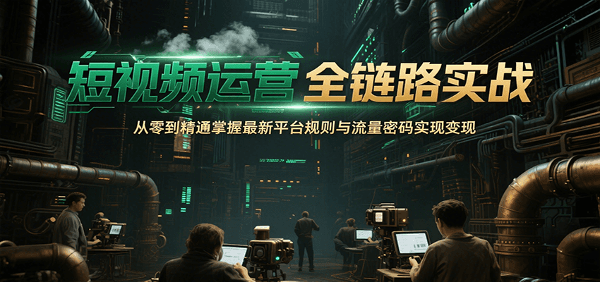 短视频运营全链路实战,从零到精通掌握最新平台规则与流量密码实现变现-创客之家