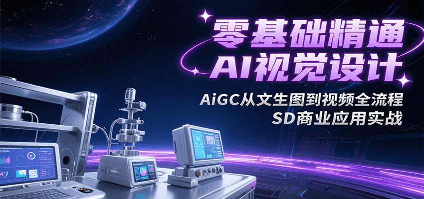 零基础精通AI视觉设计,AiGC从文生图到视频全流程,SD商业应用实战-创客之家
